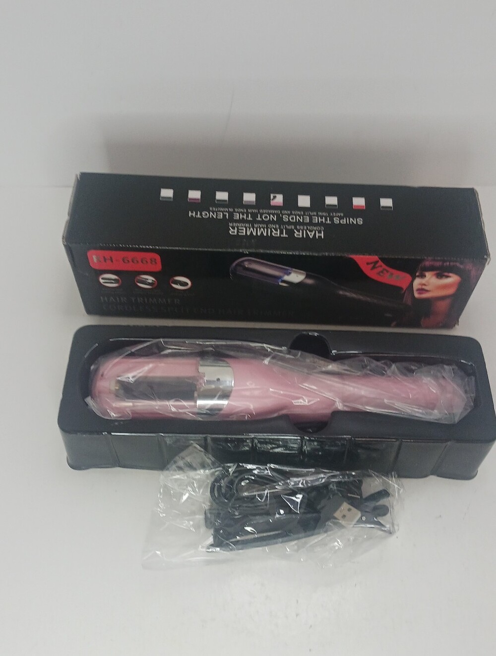Cordless Split End Hair Trimmer USB Rechargeable Hair Split Ends Remover Cutter.